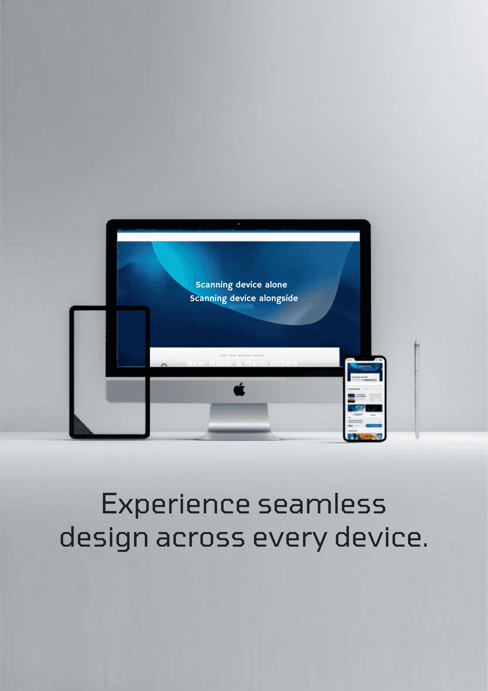 Responsive website design showcased across desktop, tablet, and mobile devices